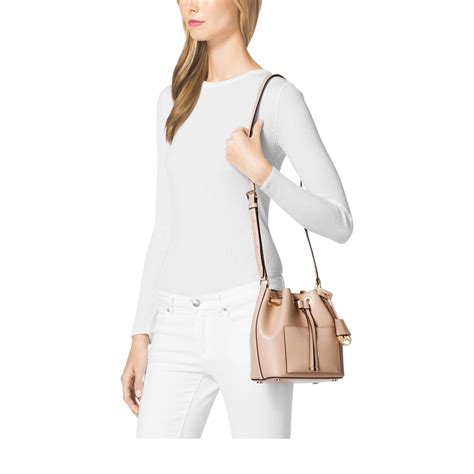 michael kors greenwich ladies medium leather bucket bag|greenwich Michael Kors handbags.